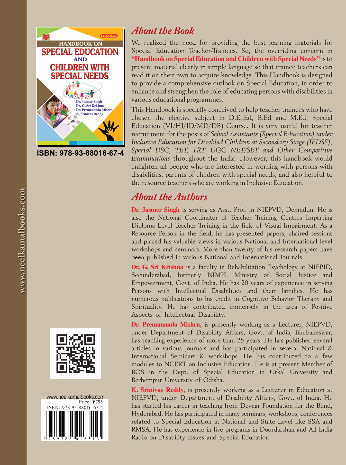 Handbook on Spl Edn Title back